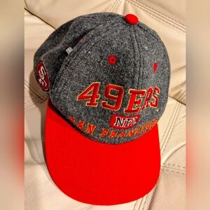 Vintage NFL 1996 San Francisco49ers Snapback Drew Pearson Wool Hat Cap Embroider